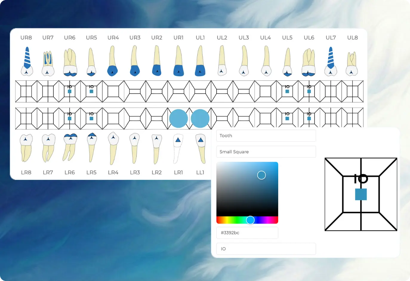 Online dental charting on Medicasimple